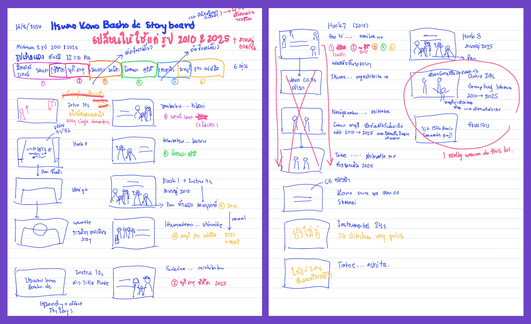 Storyboard notes