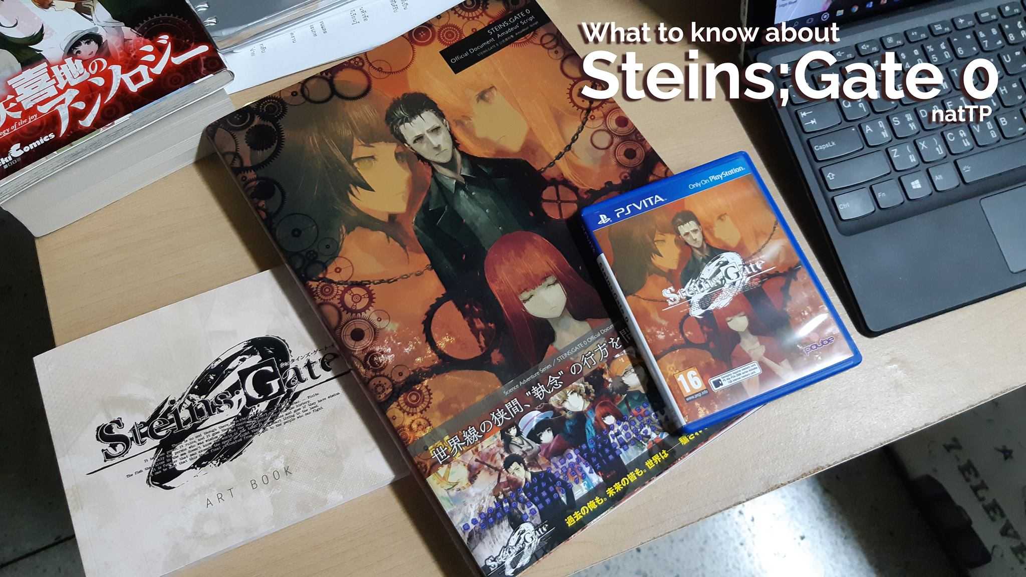 Steins;Gate 0 on PS Vita with Official Guidebook